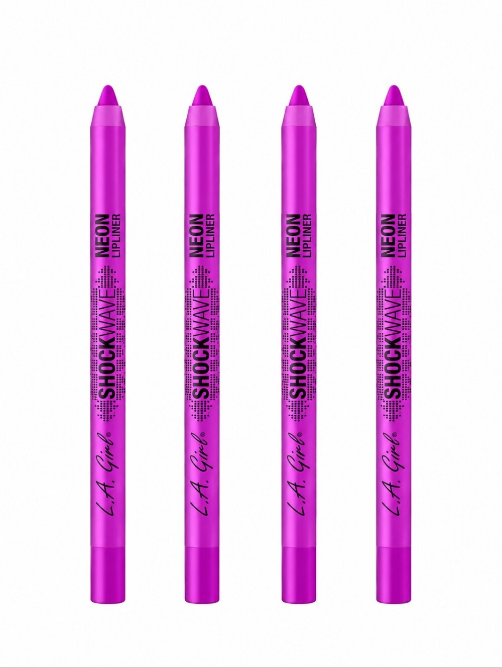 4 x LA Girl Shockwave Neon Lip Liner Blaze